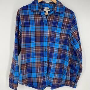 LL Bean Women’s Top Flannel Plaid Outdoor Gorpcore Hiking Chore Cotton Small